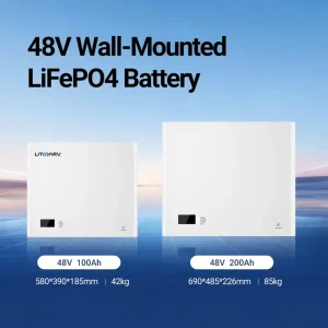 48V 100Ah 200Ah Wall Mounted LiFePO4 Battery for Home Backup Solar Energy Storage 5kWh 10kWh 15kWh