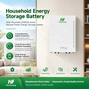 48V 100Ah LiFePO4 Battery High Safety Low Self Discharge Support Whole House Backup for Off Grid Solar Power Projects