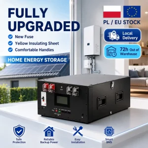 48V 16S 280Ah 15kWh Stackable LiFePO4 Metal Box 200A BMS All-In-One Home Solar Power Battery
