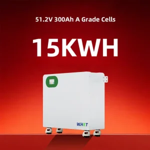 48V 300Ah 15kWh Deep Cycle LiFePO4 Stackable Split Battery 8000 Cycles 90% DoD Heavy Duty Solar Energy System IP65 CAN Fireproof