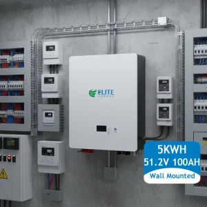 48V 51.2V 100Ah 5kWh Wall-Mounted LiFePO4 Solar Lithium Battery for Home Energy Storage Systems