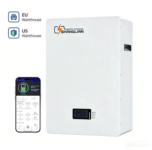 48V 51.2V 100Ah LiFePO4 Battery 5.12kWh Wall Mounted Home Energy Storage Built-in 16S Smart BMS for Solar System