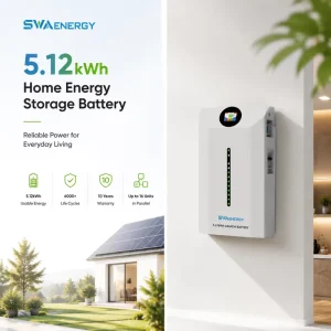 48V 51.2V 100Ah LiFePO4 Battery Pack 5kWh Deep Cycle Home Solar Energy Storage BMS Built-in 6000 Cycles