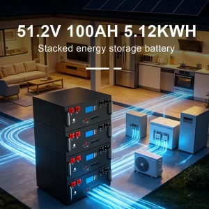 48V 51.2V 100Ah LiFePO4 Lithium Ion Battery Rack Mounted 5kWh 10kWh Household Solar Lithium Battery Energy Storage