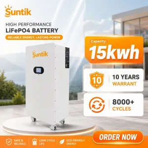 48V 51.2V 300Ah Solar Battery 10kwh 15kwh 30KWH Solar Energy System LiFePO4 Home Energy Storage System