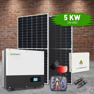 48V 5KW All-in-One MPPT Polycrystalline Silicon Hybrid Inverter Lighting System 3KW Lithium Battery Aluminium Material for Home