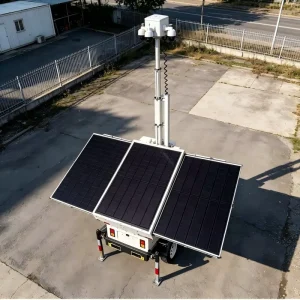4G 5G Mobile Solar Surveillance Trailer for Construction Site Theft Prevention