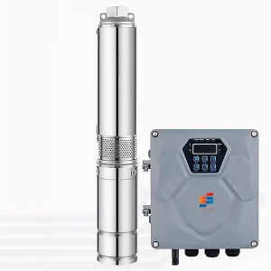 4HP 3000W High Pressure Stainless Steel Solar Water Pump DC Photovoltaic External Controller for Irrigation Deep Well Pumping