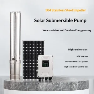 4inch 0.5 HP DC Motor Solar Water Pump 48V 72V High-Head Stainless Steel Deep Well Pump for Agricultural Irrigation
