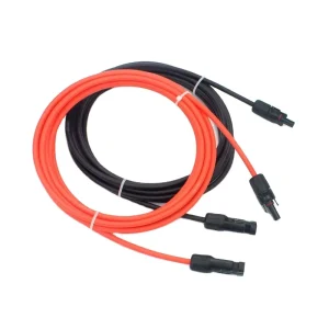 定制太阳能光伏储能电缆 4mm² 6mm² 带连接器 用于太阳能电池板电池存储