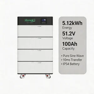 5-10kW Off-Grid Solar Inverter with LiFePO4 Battery (5.12kWh 51.2V 100Ah BMS) Rack-Mounted Pure Sine Wave MPPT China