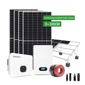 5 30kW Hybrid On Grid Solar Power System with MPPT Controller and Lithium Ion Battery for Home Use