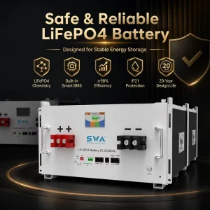5.12kWh 51.2V 100Ah LiFePO4 Rack Mounted Solar Storage Battery Smart BMS 6000+ Cycles CE Certified 5 10 Year Warranty High