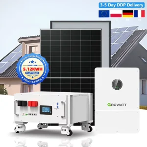 5.12kWh 51.2V 100Ah Rack Mounted LiFePO4 Battery System 6000 Cycles Solar Energy Storage ESS for 5kW 10kW Off-Grid Home Battery