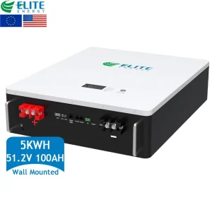 5.12kWh Home Energy Storage Solar Battery, Grade A Lithium Iron Battery, 51.2V 48V 100Ah, Wall-Mounted, OEM/ODM