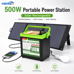 500W 10000W Solar Generator Portable Power Station LiFePO4 Battery Energy Storage System Sine Wave for Home Camping Backup Power