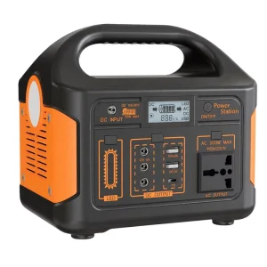 500W 460Wh LiFePO4 Portable Power Station Solar Generator with Pure Sine Wave AC Output DC12V USB for Camping Backup