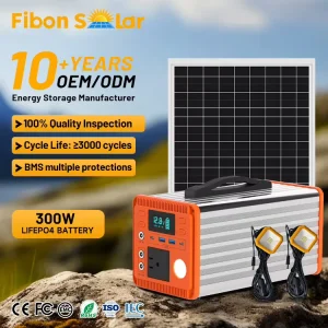 500W 500Wh Portable Solar Power Station with LCD Display, USB Port, and Type-C Port