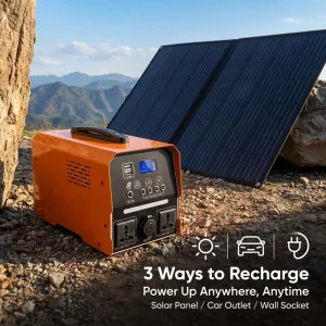500W LiFePO4 Modified Sine Wave Power Station 220V AC Solar Charging USB-C Emergency Backup Outdoor Camping RV EU UK AU US
