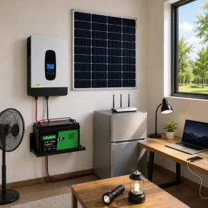 500W Off Grid Solar Power System with MPPT Inverter 100Ah LiFePO4 Battery for Home Lighting and Emergency Backup