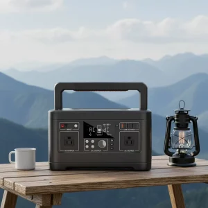 500W Portable AC Adapter Charging Station Pure Sine Wave LiFePO4 Battery High-Capacity Outdoor Emergency Generator