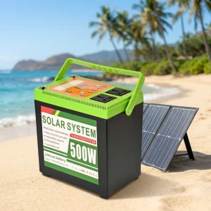 500W Portable Solar Generator 3 Charging Methods Solar AC Car Lithium Battery Pack for Camping Power Outages Outdoor Use