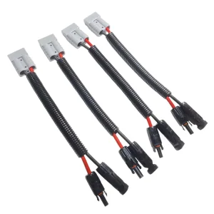 50A Battery Connector to Solar Male Female PV Connectors 4mm2 Cable