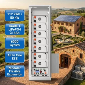 50KW 112KWh 100KW 215KWh Energy Storage Container Commercial Industrial Battery Cabinet LiFePO4 Lithium System