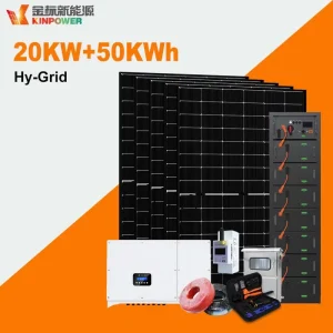 50KW Hybrid Solar Energy System 70KWh Battery Backup on Grid Off Grid for House Villa