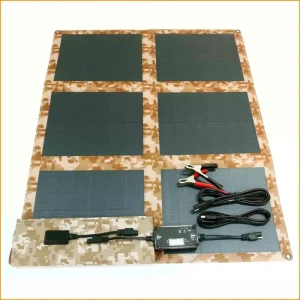 50W Flexible Rollable Solar Energy Panel for Camping Tent Emergency Battery Jump Starter in Wild
