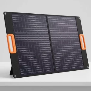 50W Lightweight Foldable Solar Panel Portable Solar Charger for Backpacking Fishing Overland Travel Wildlife Camera Cooling Fan
