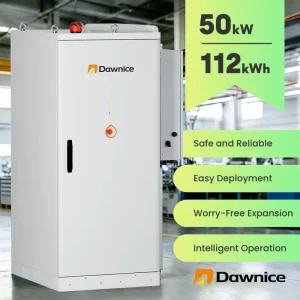 50kW 100kWh 358V Lithium Ion LFP Solar Energy Storage System IP54 Air-Cooled On/Off Grid 8000 Cycle
