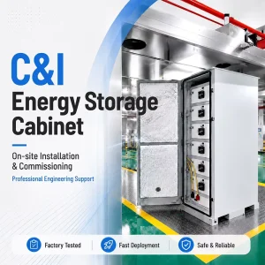 50kW 100kWh C&I Energy Storage Cabinet with LiFePO4 Battery for Factory Backup Power and Peak Shaving, Grid, IP55 Protection