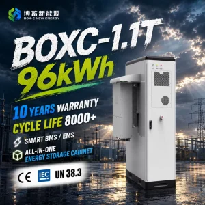 50kW 96kWh PV Solar Hybrid Outdoor Commercial Energy Storage Cabinet Semi-Solid State Battery Air-Cooled IP55 BESS BOXC-1.1T