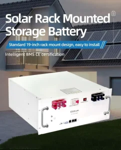 50kWh Grid Hybrid LiFePO4 Battery Solar Power Station Air Cooling Rack-Mount Design Commercial Industrial Energy Storage System