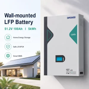 51.2V 100Ah LiFePO4 Solar Battery Home Energy Storage System 5.12kWh BMS Off Grid Lithium Battery for Solar Panel