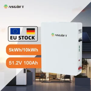 51.2V 100Ah LiFePO4 Split Wall Mounted Home Energy Storage System 5kWh Solar BMS