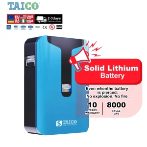 51.2V 105Ah Split CAN Wall-Mounted Solar Battery Built-in BMS LiFePo4 Lithium Ion Pack IP64 Protection Grid 10