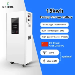 51.2V 15kWh With Wheels Smart BMS for Home Storage 300AH Solar Battery 48V