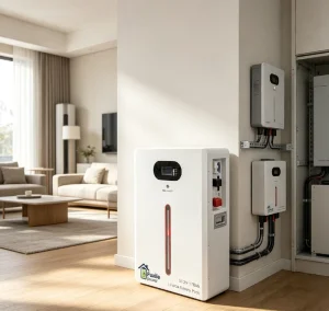 51.2V 170Ah 8704Wh Wall-Mounted LiFePO4 Battery Pack BMS Deep Cycle Solar Storage for Home Commercial Energy Backup