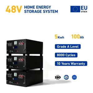 51.2V 200Ah 10kWh Rack-Mounted LiFePO4 Battery 48V Lithium Iron Phosphate Solar Storage Battery Built-in BMS