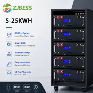 51.2V 200Ah Rack Mounted LiFePO4 Battery Pack 10kWh with Smart BMS for Residential Solar Power Storage