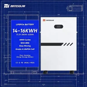 51.2V 280Ah 314Ah Solar Lithium Battery Pack 14kWh 15kWh 16kWh Home Energy Storage LiFePO4 Battery Pack