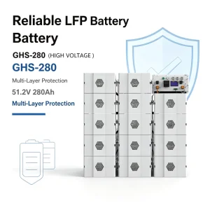 51.2V 280Ah HV LiFePO4 Battery, Support Off-Grid & Hybrid for Home & C&I Use