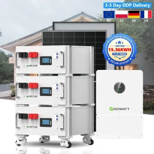 51.2V 300Ah 15.36kWh LiFePO4 Battery Rack Mounted Solar Energy Storage ESS 6000 Cycles 5kW 10kW 15kW Off Grid Home Backup