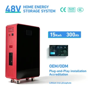 51.2V 300Ah 15kWh LiFePO4 Battery A-Grade Cells 8000+ Cycles Solar Energy Storage