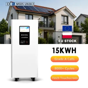 51.2V 300Ah 15kWh LiFePO4 Battery Hybrid Home Solar Energy Storage System 8000+ Cycles CE IEC Lithium Battery