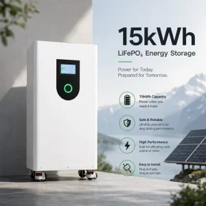 51.2V 300Ah 15kWh Vertical Lithium Battery Pack for Solar Inverter Off Grid Home Backup Power System
