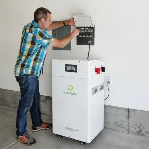 51.2V 300Ah LiFePO4 Solar Battery, 15kWh Home Energy Storage, 6000 Cycles, IP65, CAN Communication, Hybrid Grid