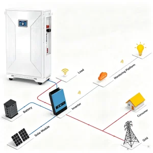 51.2V 300Ah LiFePO4 Split Battery IP65 APP Monitoring Off grid Home Storage 15kWh 10 Year Warranty Easy Installation
